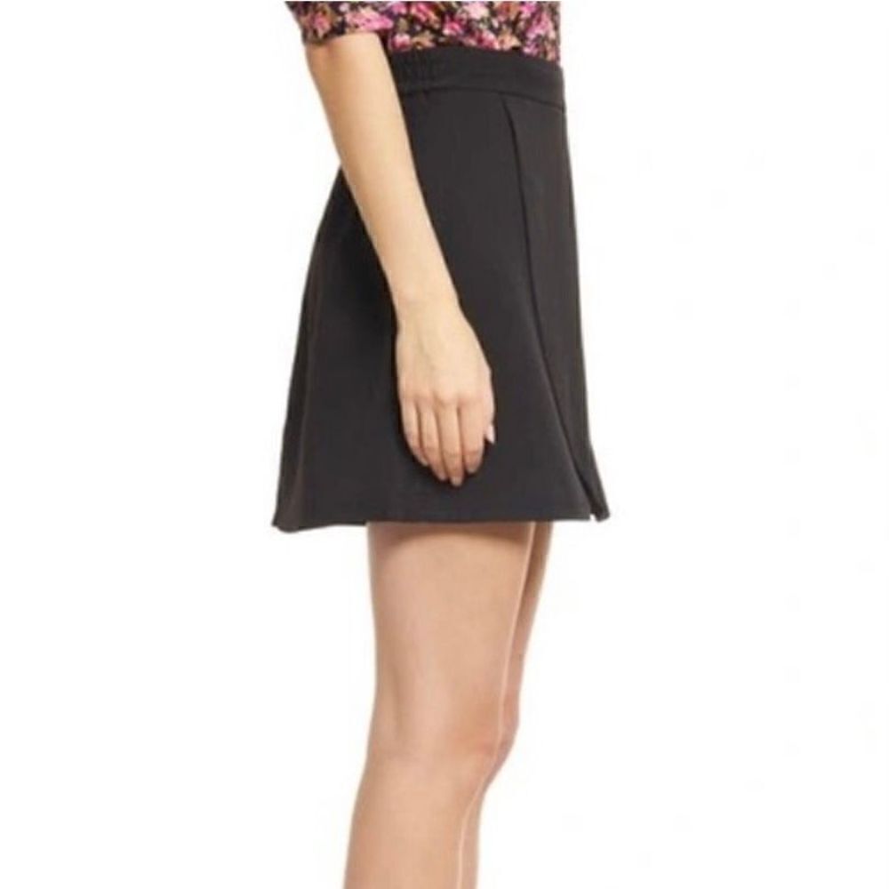 Vero Moda Dani Tulip High Waisted Mini Skirt Lined Elastic Waist Black Women 2 - Picture 2 of 9
